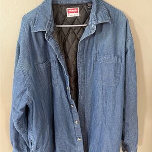 Vintage 80s Wrangler Premium Quality Men’s Denim Jacket Size XL Retro Y2K